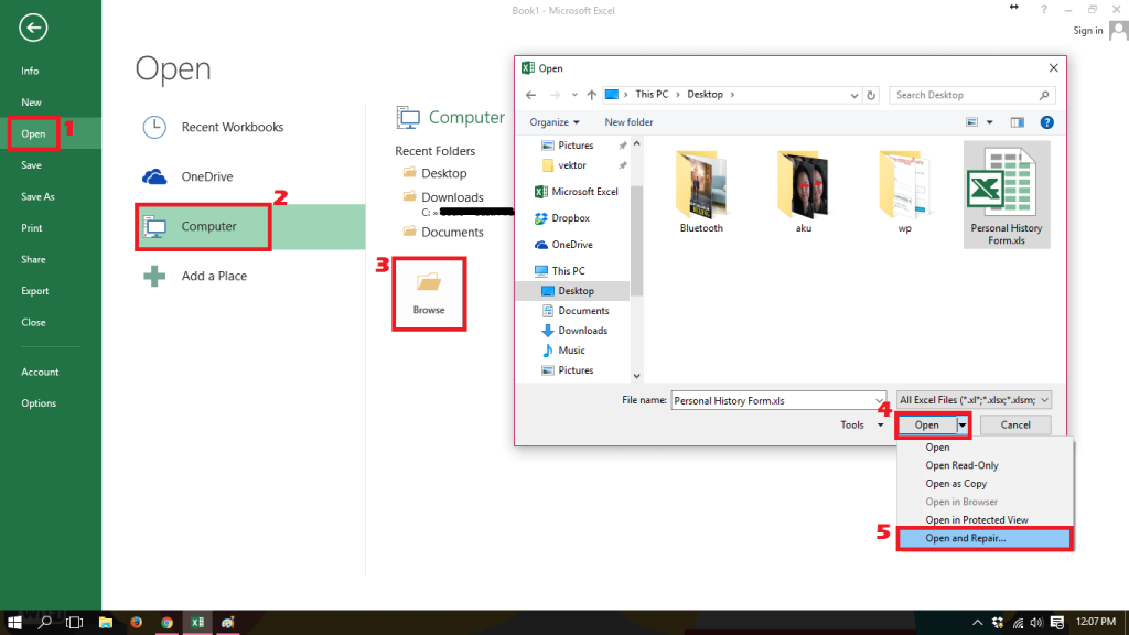 Cara mudah memperbaiki file Excel yang corrupt