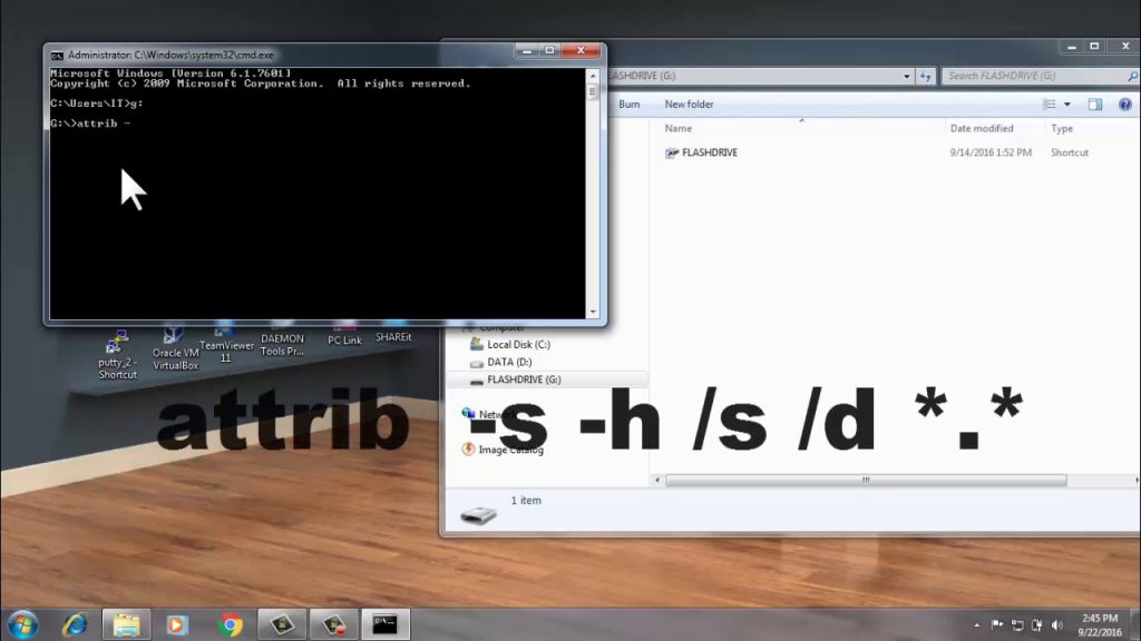 Mengembalikan File yang Terhidden dengan CMD