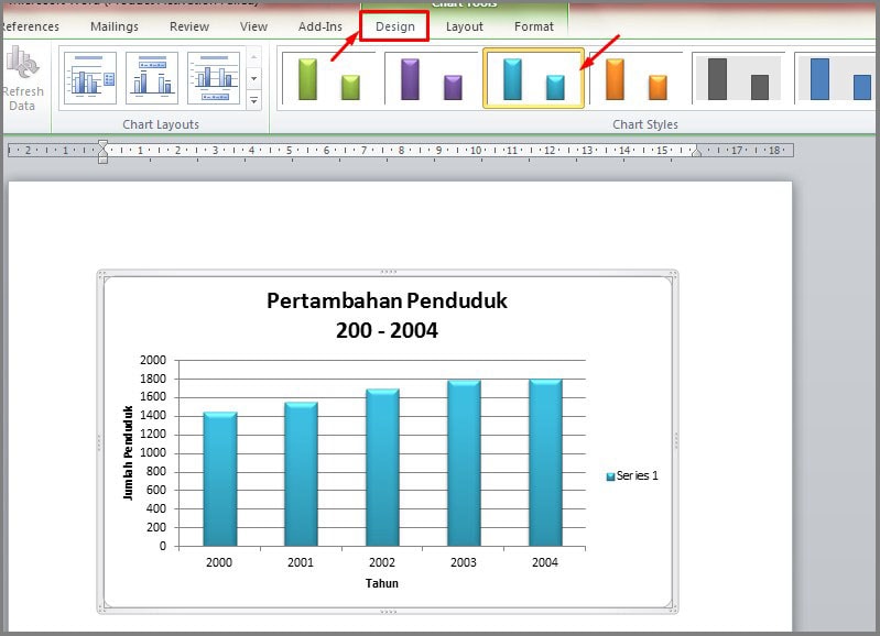 Cara Membuat Diagram Batang di Word
