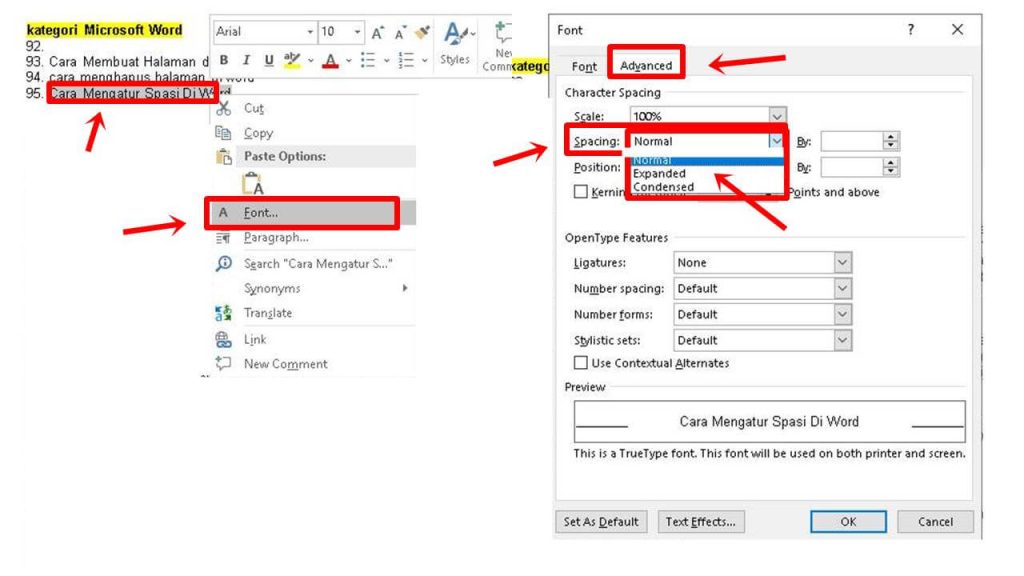 Cara Mengatur Spasi di MS Word