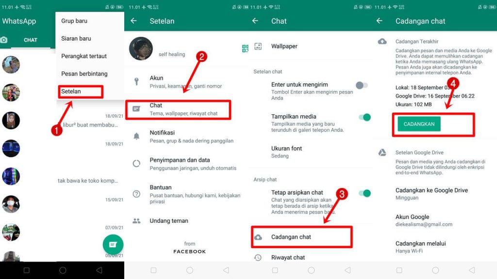 cara mengembalikan chat whatsapp yang terhapus